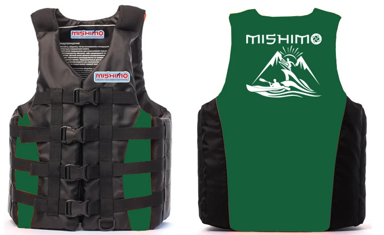 Жилет спасательный MISHIMO PRO Премиум качества  Черно-зеленый  р.S