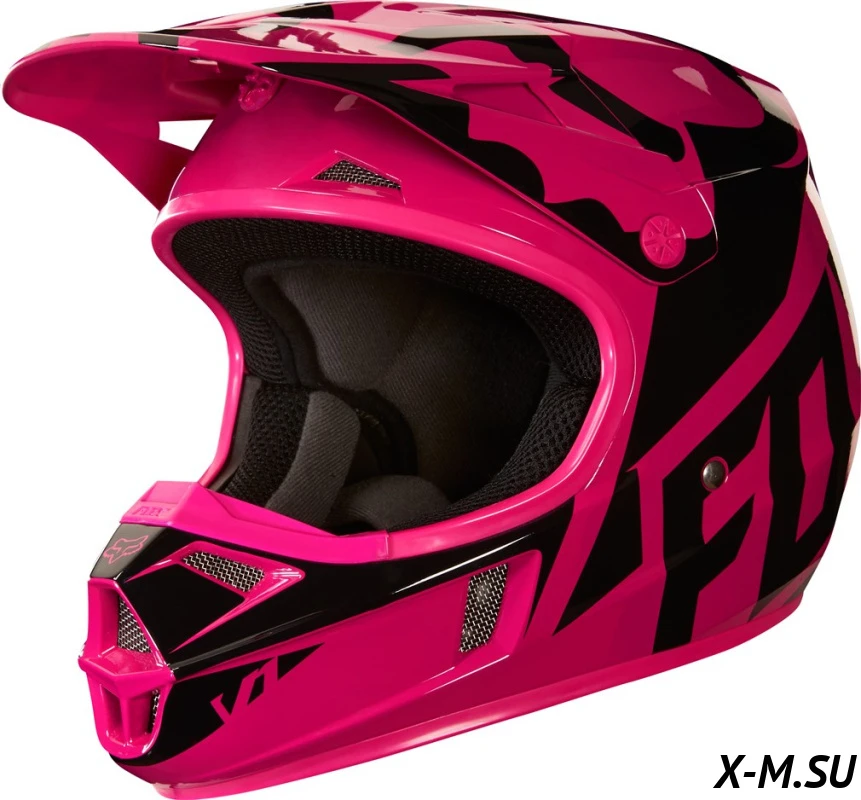 Мотошлем подростковый Fox V1 Race Youth Helmet Pink Мотошлем подростковый Fox V1 Race Youth Helmet Pink
