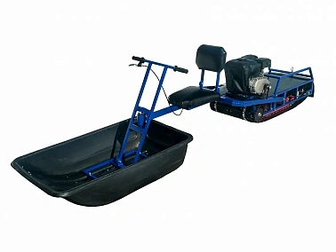 Мотобуксировщик толкач Альбатрос-XL8 с модулем. С фарой, тележки