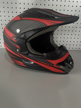 Шлем кроссовый HETOSHI XD1-186 цв. Черно-красный  р. L