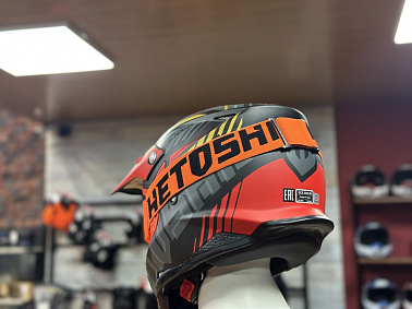 Шлем кроссовый HETOSHI OF836 EXOSS CROSS PRO MX289 цв.Черно-красно-желтый Матовый р.M