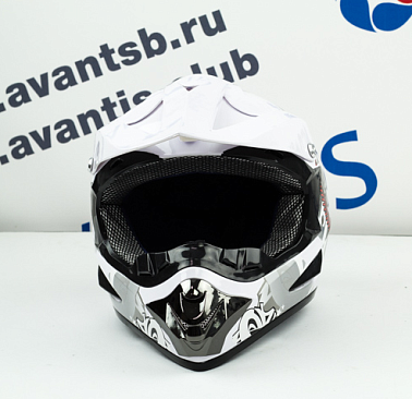Шлем кроссовый Avantis Graffiti, Белый