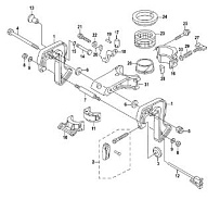 Зажимной кронштейн 4-Х ТАКТНОГО ПЛМ MERCURY 2.5 Серийный номер от 0R131842 и выше