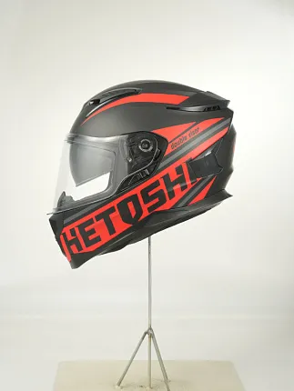 Шлем интеграл HETOSHI FF938 double visor Цв.Черно-красный Матовый р.S
